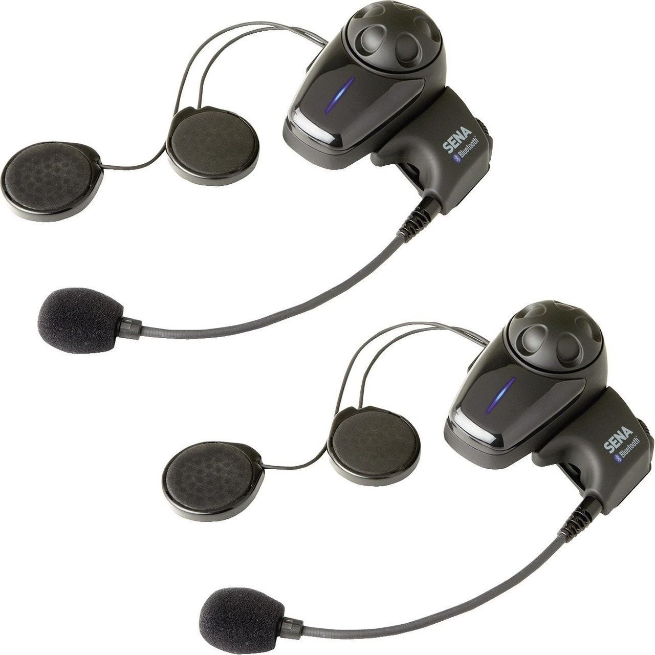 SENA SMH10 Dual Pack Bluetooth Headset & Intercom for Motorcycles with Universal Microphone Kit